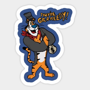 Tony the Fat Cat, They're GR-R-REEDY! - Kelloggs Anti-Scab T Sticker